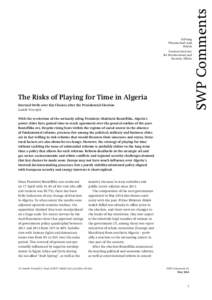 The Risks of Playing for Time in Algeria. Internal Strife over Key Choices after the Presidential Election