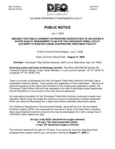 Earth / WinStar World Casino / Clean Water Act / Water quality / Total suspended solids / United States Environmental Protection Agency / Water pollution / Environment / Water