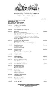 AGENDA LPBLandmarks Preservation Board Meeting Seattle Municipal Tower 700 5th Avenue, 40th Floor, Room 4060 Wednesday, April 1, 2015 – 3:30 p.m.