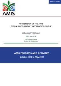 AMIS: IG[removed]AMIS FIFTH SESSION OF THE AMIS GLOBAL FOOD MARKET INFORMATION GROUP