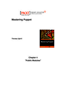 Mastering Puppet  Thomas Uphill Chapter 4 