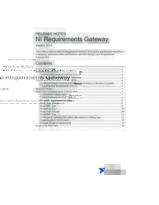 NI Requirements Gateway 2014 Release Notes - National Instruments