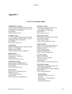 Appendix 1  Appendix 1 List of Corresponding Authors