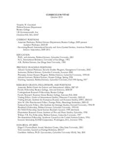 International relations theory / Security studies / American Political Science Association / Dupont Circle / International security / Peace and conflict studies / John Mearsheimer / International studies / T. V. Paul / International relations / Political science / Academia