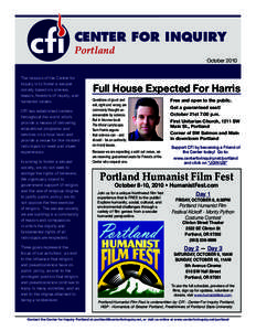 Center for Inquiry / Inquiry / Atheism / Portland /  Oregon / Secular humanism / Isle of Portland / Portland /  Maine / RSVP / Portland State University / Dorset / Education in the United States / Critical thinking