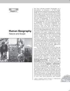 Unit-I Chapter-1 Human Geography Nature and Scope