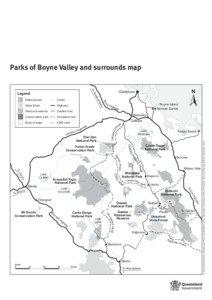 Many Peaks /  Queensland / Builyan /  Queensland / Kroombit Tops National Park / Lake Awoonga / Protected areas of Queensland / Boyne Valley / Cania Gorge National Park / Conservation parks of New Zealand / Nagoorin /  Queensland / States and territories of Australia / Geography of Australia / Queensland