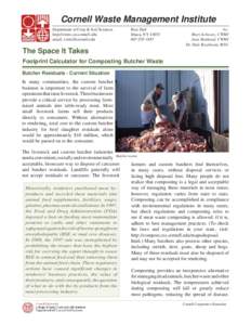 The Space It Takes - Footprint calculator for composting butcher waste