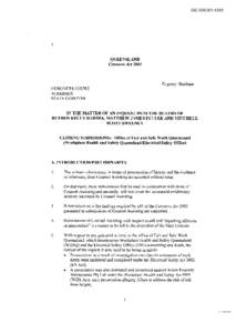 QIC[removed]QUEENSLAND Coroners Act 2003