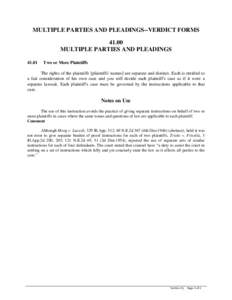 Illinois Pattern Jury Instructions-Civil[removed]Multiple Parties and Pleadings