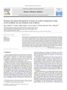 Seasonal and spatial heterogeneity of recent sea surface temperature trends in the Caribbean Sea and southeast Gulf of Mexico