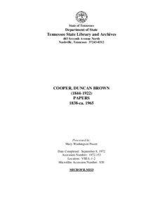 Burch / William Frierson Cooper / James K. Polk / Sarah Childress Polk / Cooper / Political parties in the United States / Lucius E. Burch /  Jr. / Tennessee / Edward W. Carmack / Politics of the United States