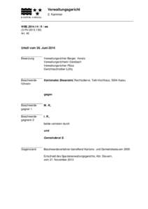 Verwaltungsgericht 2. Kammer WBE[removed]fl / we (3-RV[removed]Art. 46