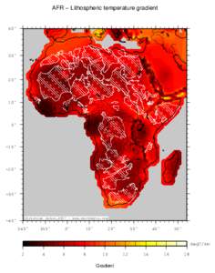 AFR − Lithospheric temperature gradient  40˚ 30˚