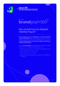 How successful was your Integrated Marketing Program? Brand communications across touchpoints are not always optimized to work well together. Often entirely different agencies are working on different elements. But in th