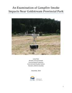 An Examination of Campfire Smoke Impacts Near Goldstream Provincial Park