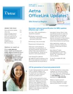 Aetna OfficeLink Updates Mid America Region
