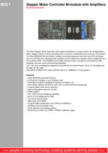 Embedded systems / Central processing unit / Microcontroller / Stepper motor / Electromagnetism / Interrupt / Motor controller / Electric motors / Computer architecture / Electrical engineering