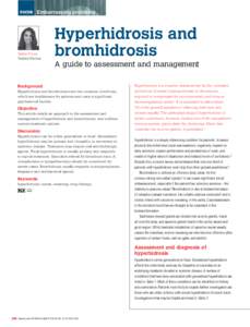 Muscarinic antagonists / Hyperhidrosis / Neurology / Alcohols / Quaternary ammonium compounds / Personal hygiene products / Compensatory hyperhidrosis / Endoscopic thoracic sympathectomy / Palmoplantar hyperhidrosis / Medicine / Chemistry / Biology