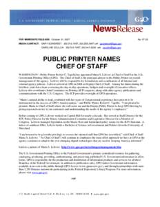 Public Printer of the United States / United States Government Printing Office / Federal Depository Library Program / United States Congress Joint Committee on Printing / William J. Boarman / United States Government Manual / Government / Robert C. Tapella / Year of birth missing