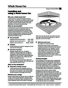 Chemical engineering / Technology / Fluid dynamics / Insulators / Heat transfer / Whole-house fan / Mechanical fan / Building insulation materials / Air conditioner / Mechanical engineering / Heating /  ventilating /  and air conditioning / Fans