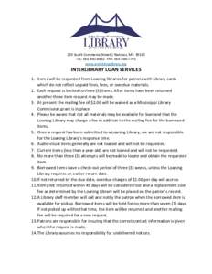 Microsoft Word - INTERLIBRARY LOAN SERVICES POLICY.docx