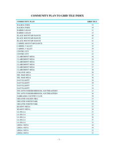 COMMUNITY PLAN TO GRID TILE INDEX  COMMUNITY PLAN GRID TILE