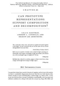 c a n p r o t o t y p e s s u p p o rt c o m p o s i t i o n ?  419 Johnson-Laird, ). So, for example, to satisfy the apple concept (‘to be an apple. . .’\), a thing must exhibit roundness, edibility, re