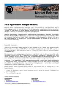 Microsoft Word - FINAL Final Approval of Merger with LGLdoc