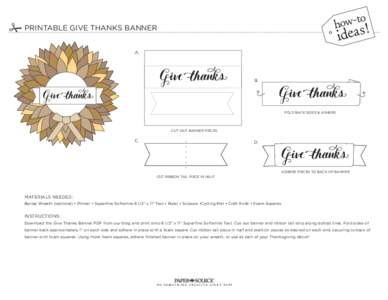 to how- ! ideas  PRINTABLE GIVE THANKS BANNER