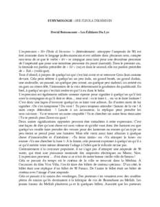 ETHYMOLOGIE : SBR FLBOLA DIKHMSSIN David Bensoussan – Les Éditions Du Lys L’expression « Sbr Flbola di khemsine !» (littéralement : attrapper l’ampoule de 50) est fort courante dans le langage judéo-marocain e