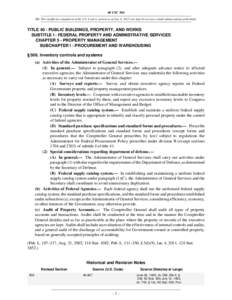 Government Accountability Office / Government / Office of Management and Budget / United States federal banking legislation / Public administration / Politics of the United States / Federal Acquisition Regulation / Government procurement in the United States / United States administrative law / Federal Property and Administrative Services Act / General Services Administration