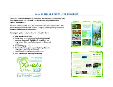 XANADU ISLAND RESORT – PDF BROCHURE Thank you for downloading our PDF brochure. We encourage you to share it with your friends, family and associates – in fact tell everyone you know about