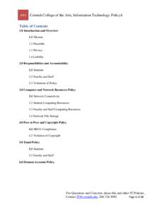 Microsoft Word - IT Overview and Policy