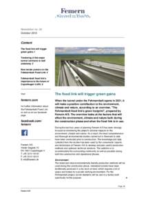 Newsletter no. 28 October 2013 Content The fixed link will trigger green gains 1