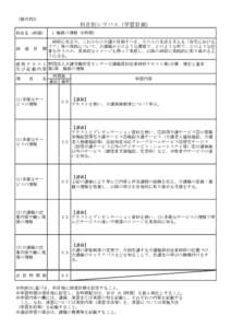 （様式例2）  科目別シラバス（学習計画） 科目名（時間）  到