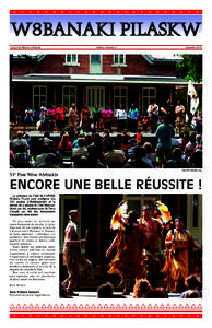 W8BANAKI PILASKW Le journal Abénaki d’Odanak Volume 4 Numéro 3  Septembre 2010