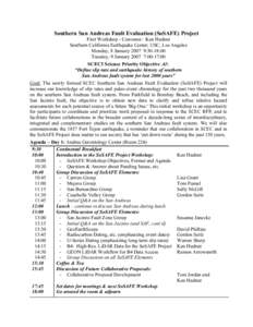 Tehachapi Mountains / Southern California Earthquake Center / San Andreas Fault / San Francisco earthquake / San Jacinto Fault Zone / Fort Tejon / Fault / SCEC / Parkfield /  California / Geography of California / California / Structural geology