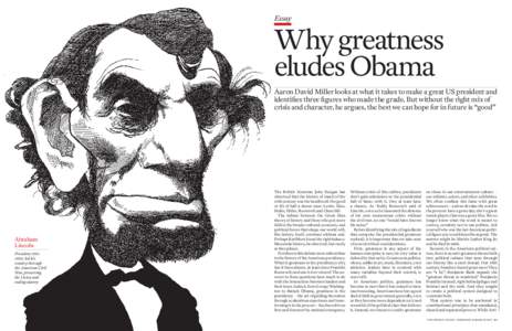 Essay  Why greatness eludes Obama  Abraham