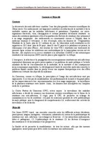 Journées Scientifiques du Centre Pasteur du Cameroun- 2ème édition[removed]juillet[removed]Contexte et Objectifs