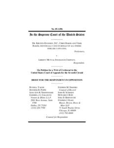 No[removed]In the Supreme Court of the United States DR. KIRSTEN KNUDSEN, D.C., CHRIS BAKER AND VIKKI BAKER, INDIVIDUALLY AND ON BEHALF OF ALL OTHERS SIMILARLY SITUATED,