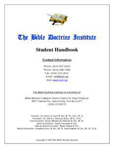 Student Handbook Contact Information Phone: ([removed]
