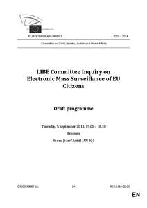 [removed]EUROPEAN PARLIAMENT Committee on Civil Liberties, Justice and Home Affairs  LIBE Committee Inquiry on