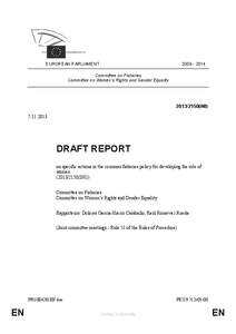 [removed]EUROPEAN PARLIAMENT Committee on Fisheries Committee on Women’s Rights and Gender Equality