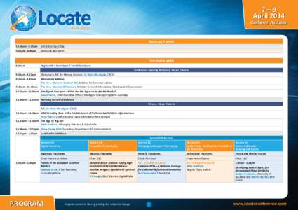 7–9 April 2014 Canberra, Australia  #Locate14