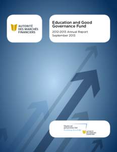 Education and Good Governance Fund[removed]Annual Report September[removed]Education and