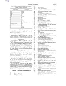 TITLE 23—HIGHWAYS TABLE SHOWING DISPOSITION OF ALL SECTIONS OF FORMER TITLE 23—Continued Title 23 Former Sections