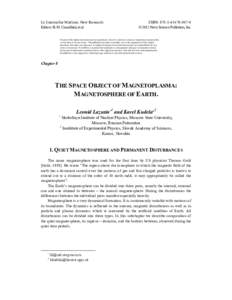 In: Interstellar Medium: New Research Editors: B. M. Cancellieri, et.al ISBN:  © 2012 Nova Science Publishers, Inc.