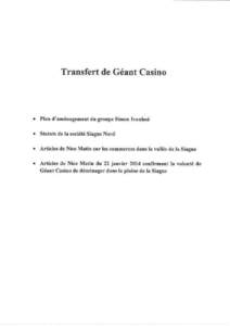 Dossier Transfert de Géant Casino