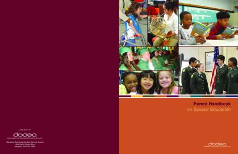 P a re n t H a n d b o o k on Special Education a publication of the  Education Directorate/Student Services Branch